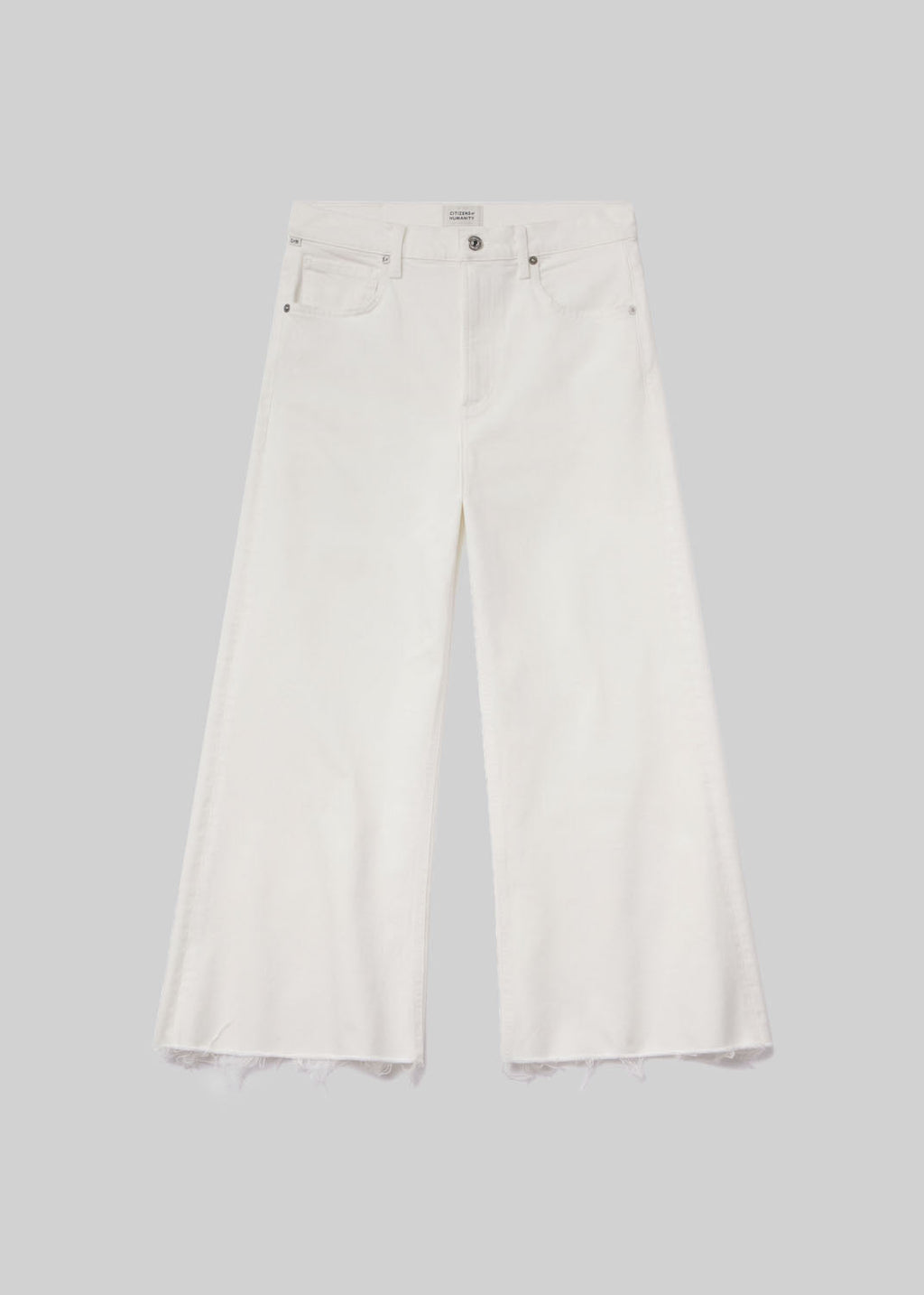 Citizens of Humanity | Lyra Wide Leg Crop Raw Hem - Soft White