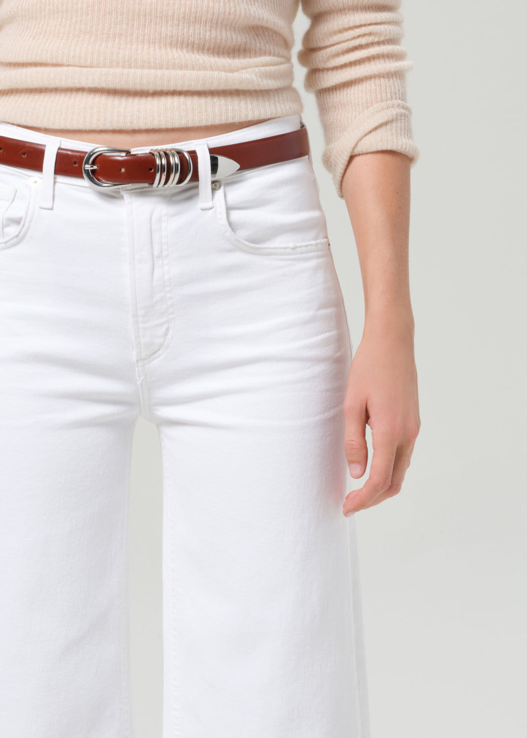 Citizens of Humanity | Lyra Wide Leg Crop Raw Hem - Soft White