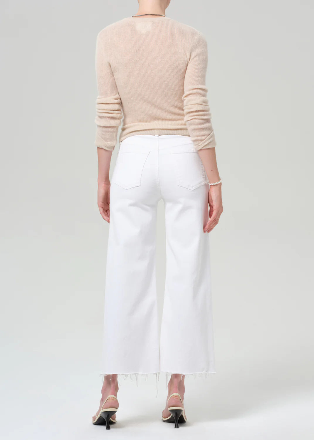 Citizens of Humanity | Lyra Wide Leg Crop Raw Hem - Soft White