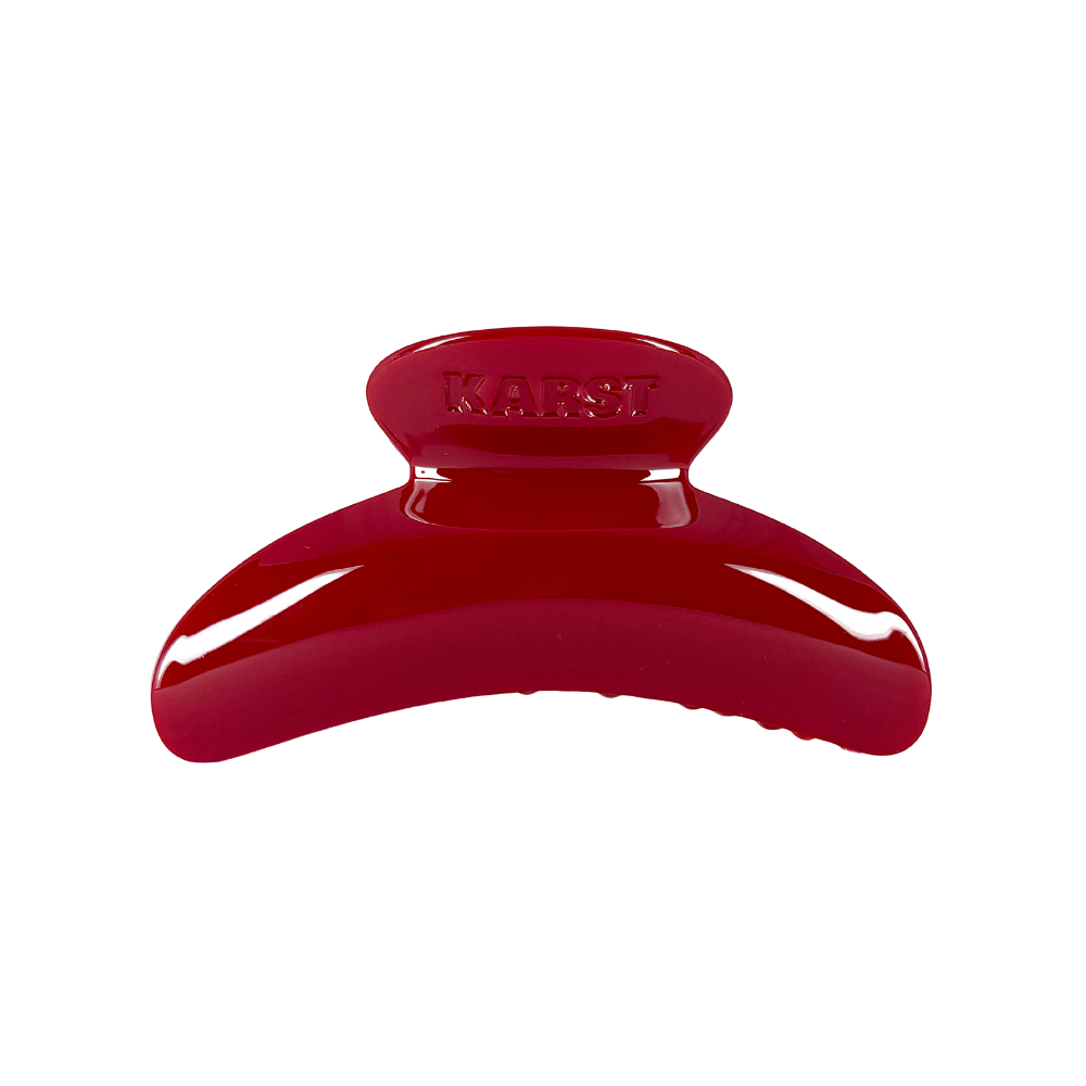 Karst Essentials | Super Clip Hair Claw — Maraschino - Silver Heart Charm
