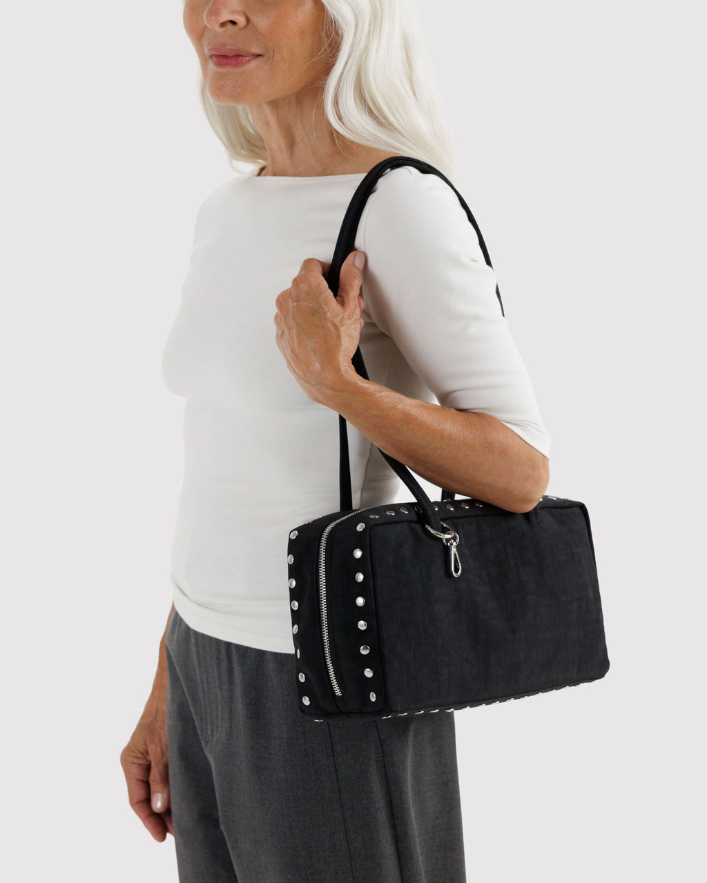 Baggu | Nylon Bowler Bag - Studs