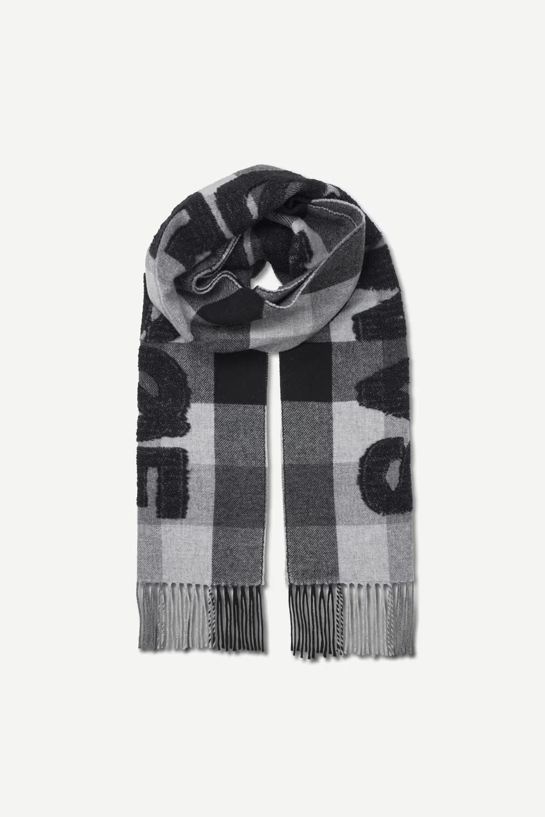 Samsøe Samsøe | Sasamsoe Scarf - Grey Melange Plaid
