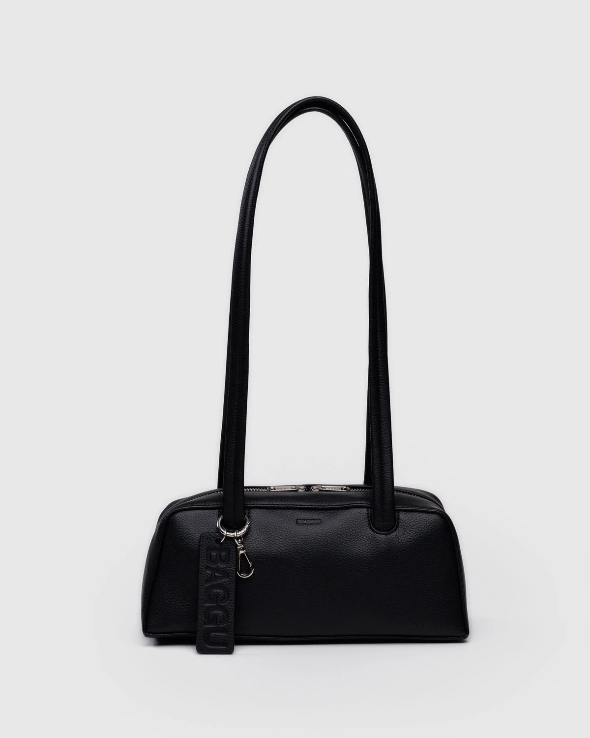 Baggu | Small Recycled Leather Bowler Bag - Black