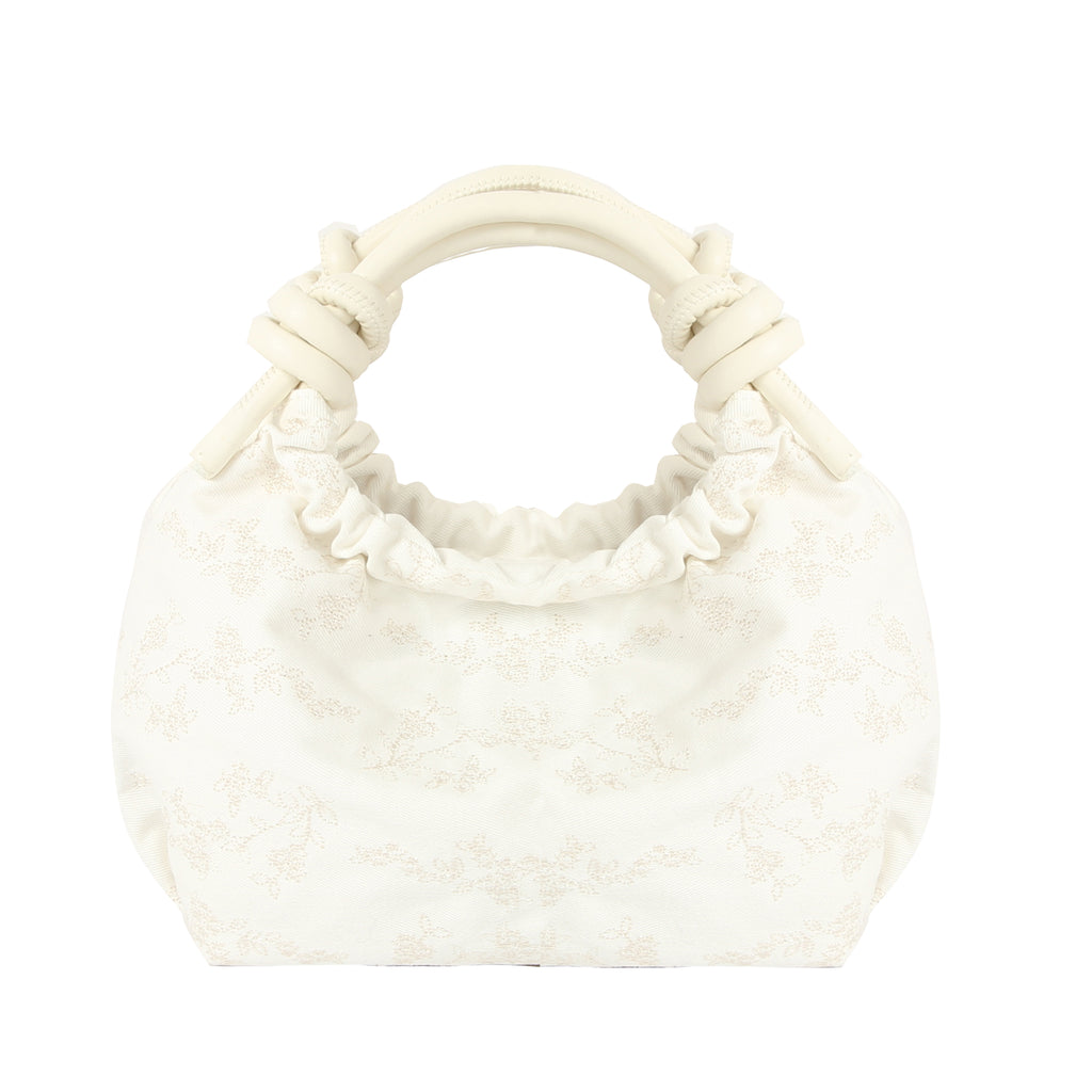 HVISK | Jolly Canvas Embroidery Bag - Pearl