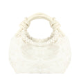 HVISK | Jolly Canvas Embroidery Bag - Pearl