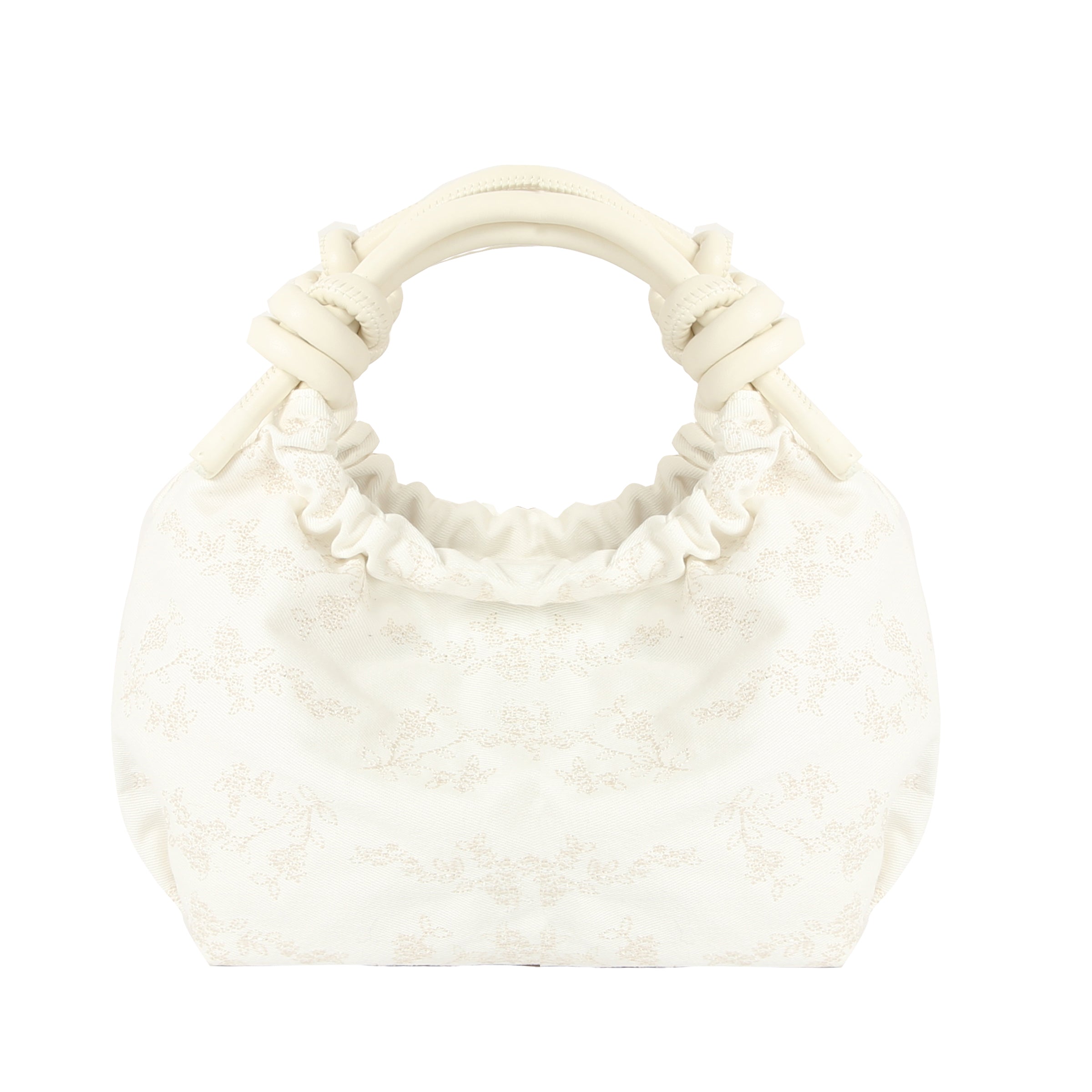 HVISK | Jolly Canvas Embroidery Bag - Pearl