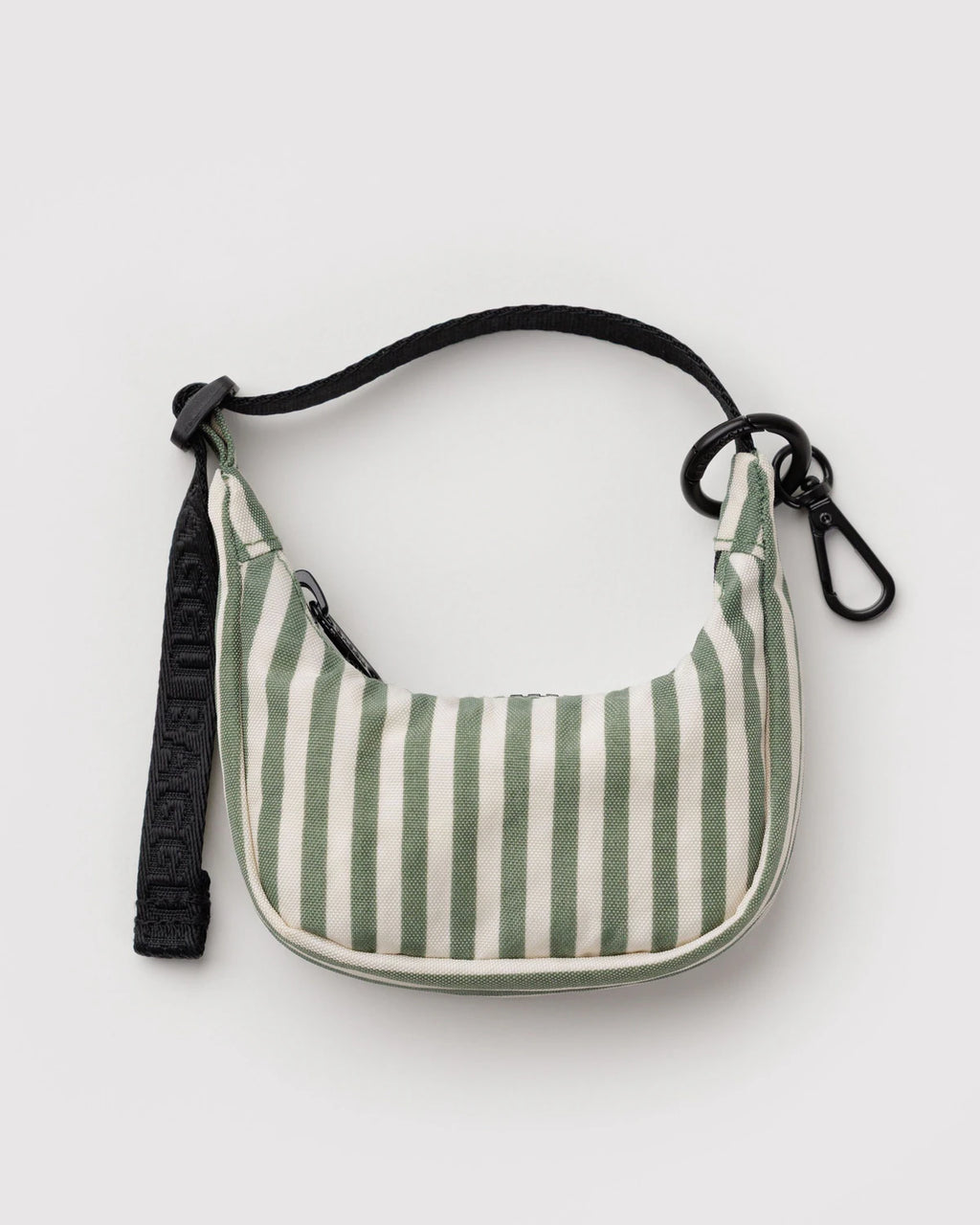 Baggu | Crescent Bag Charm - Sage Stripe