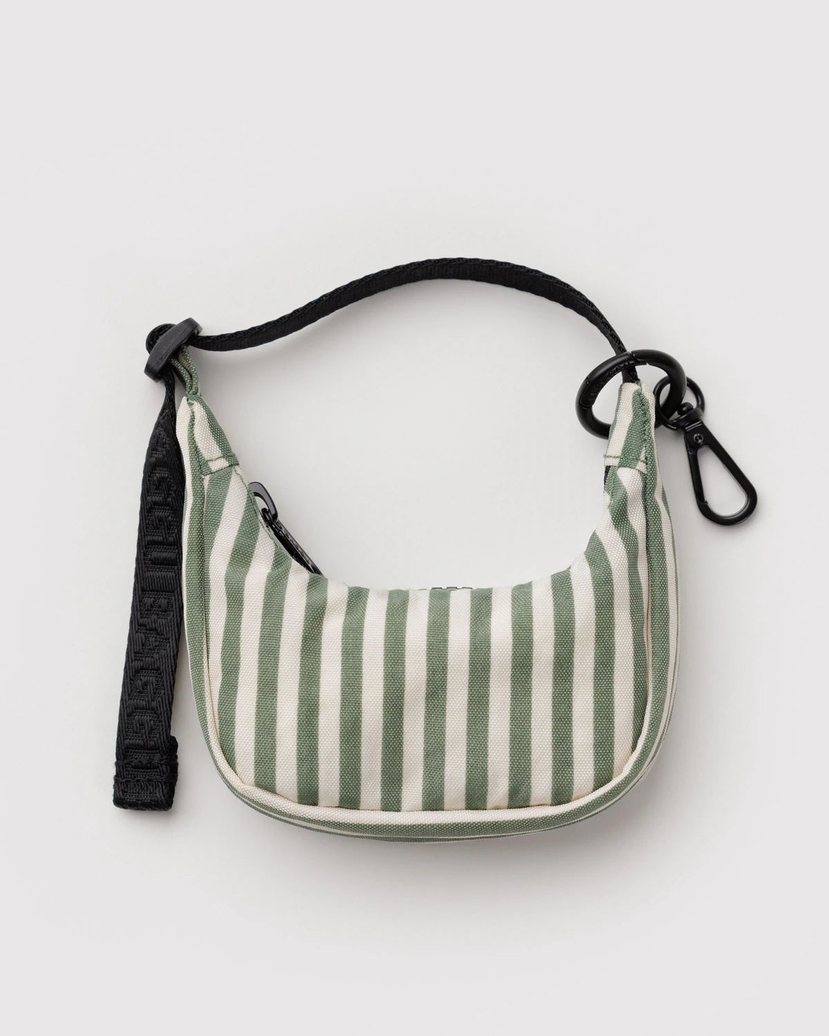 Baggu | Crescent Bag Charm - Sage Stripe