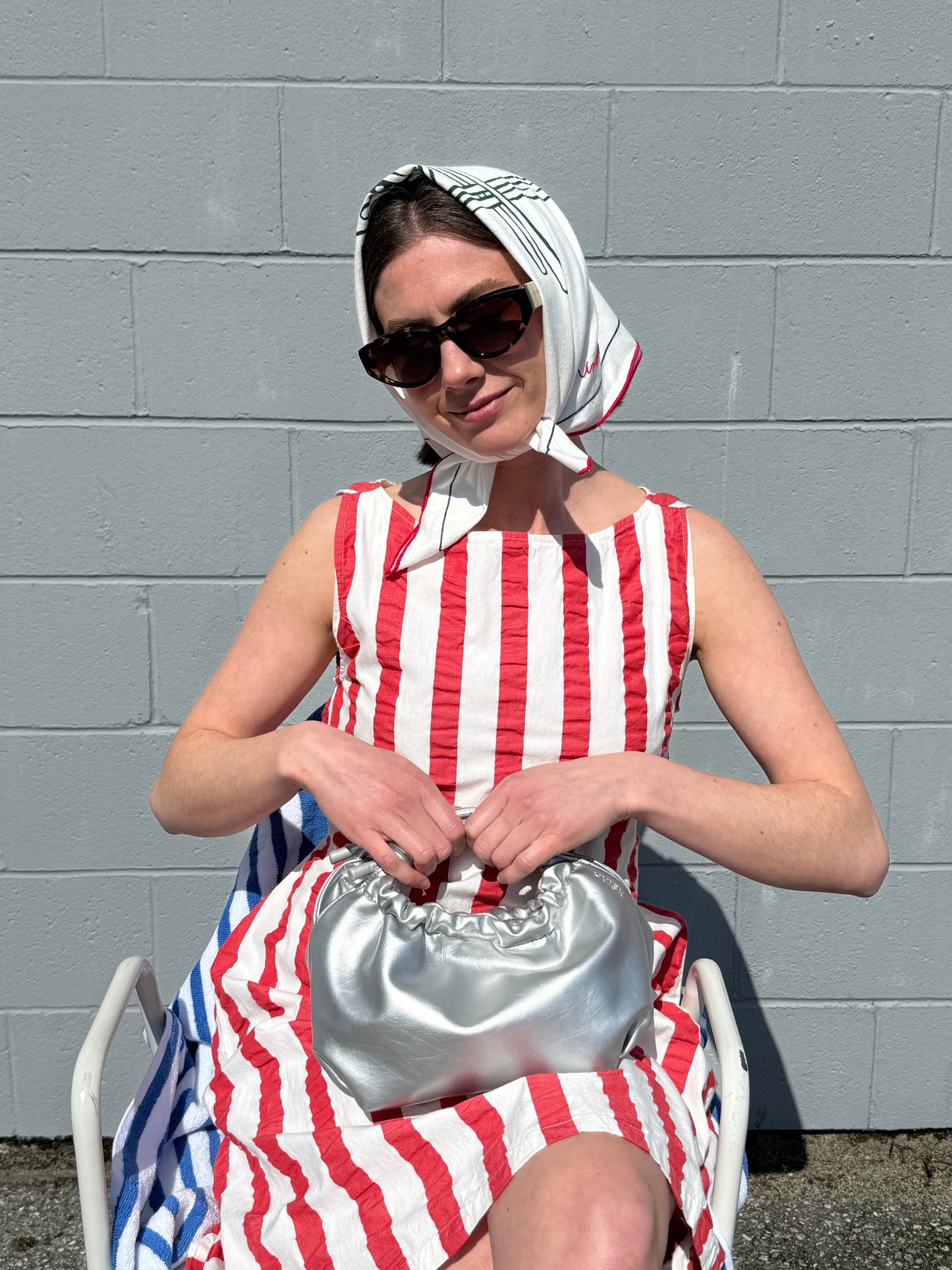 Thinking Mu | Red Stripe  - Cecile Dress