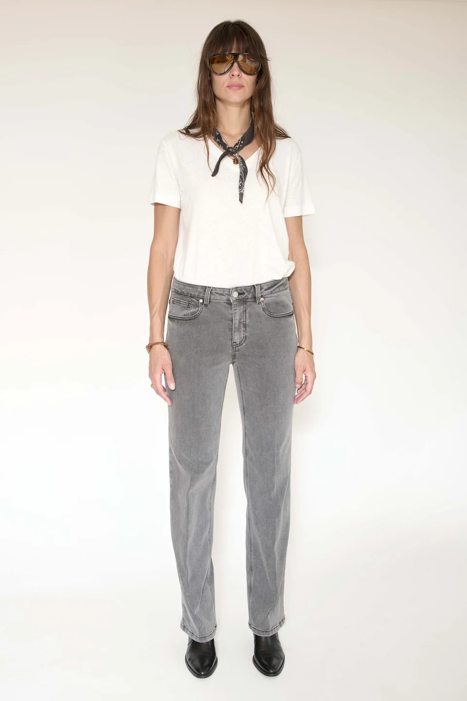 MKT Studio | The Mercury Power Stretch Jean - Grey Kurt Wash