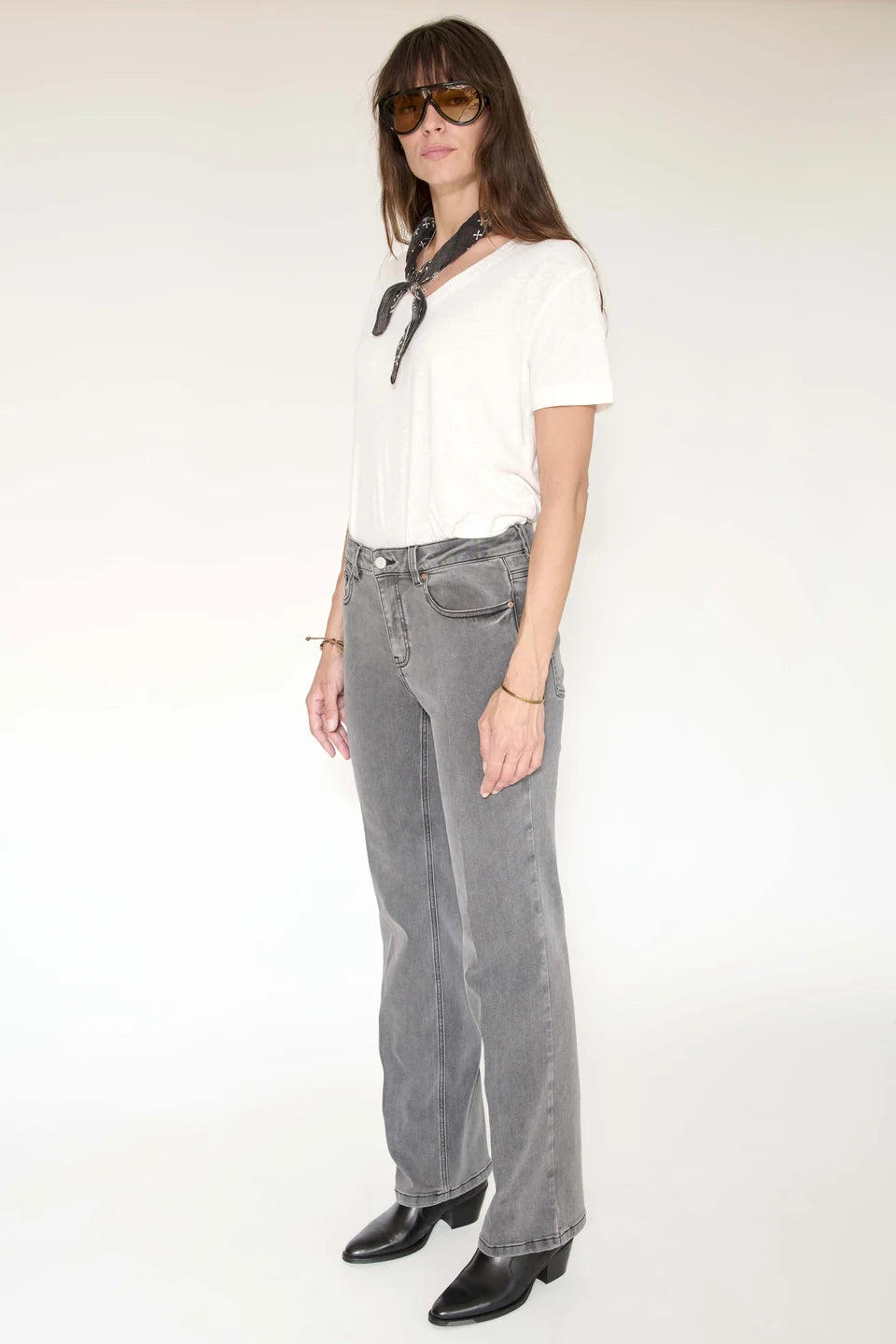 MKT Studio | The Mercury Power Stretch Jean - Grey Kurt Wash