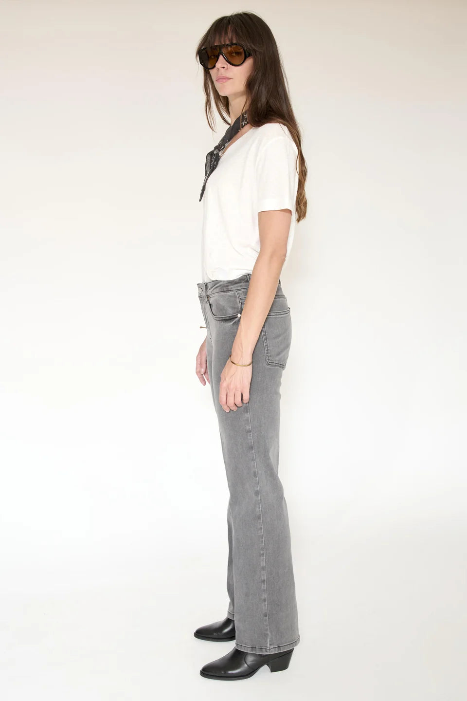 MKT Studio | The Mercury Power Stretch Jean - Grey Kurt Wash