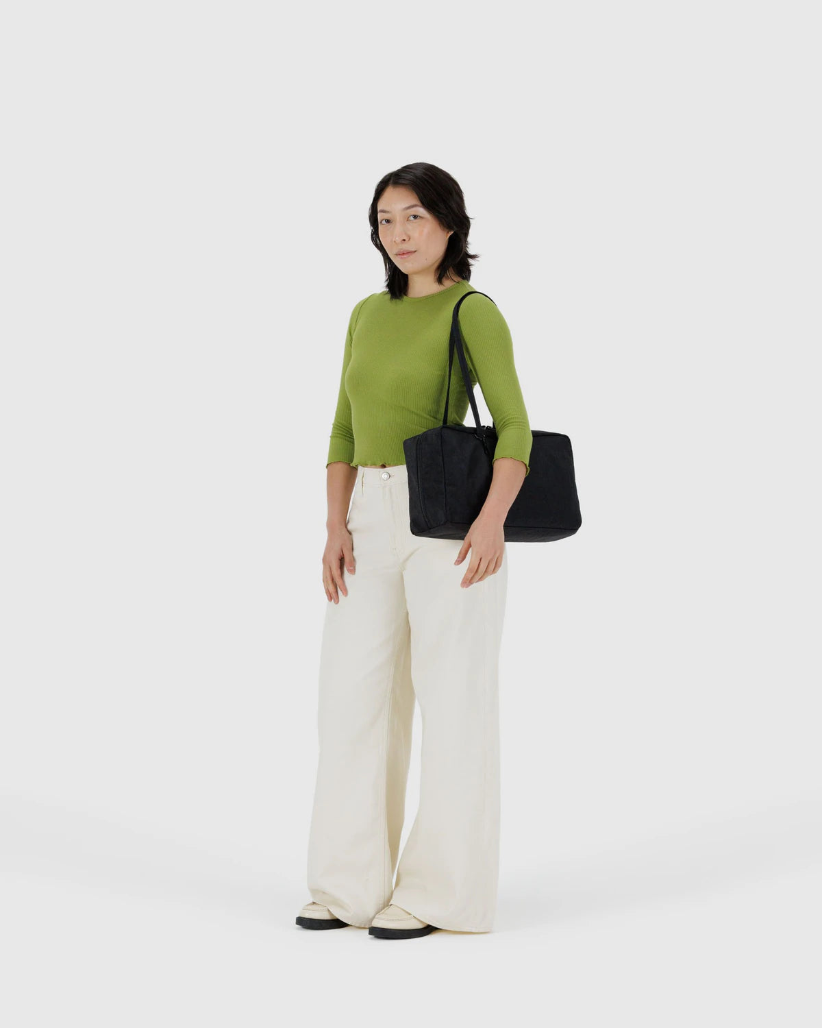 Baggu | Medium Nylon Bowler Bag - Black