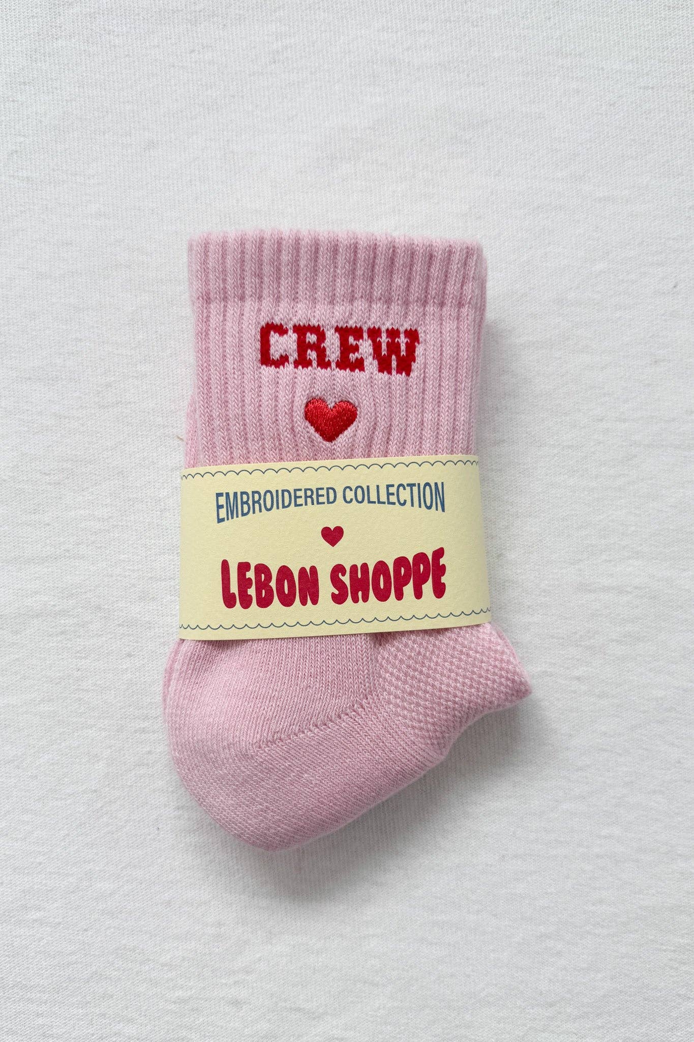 Le Bon Shoppe | Embroidered Crew Socks - Strawberry