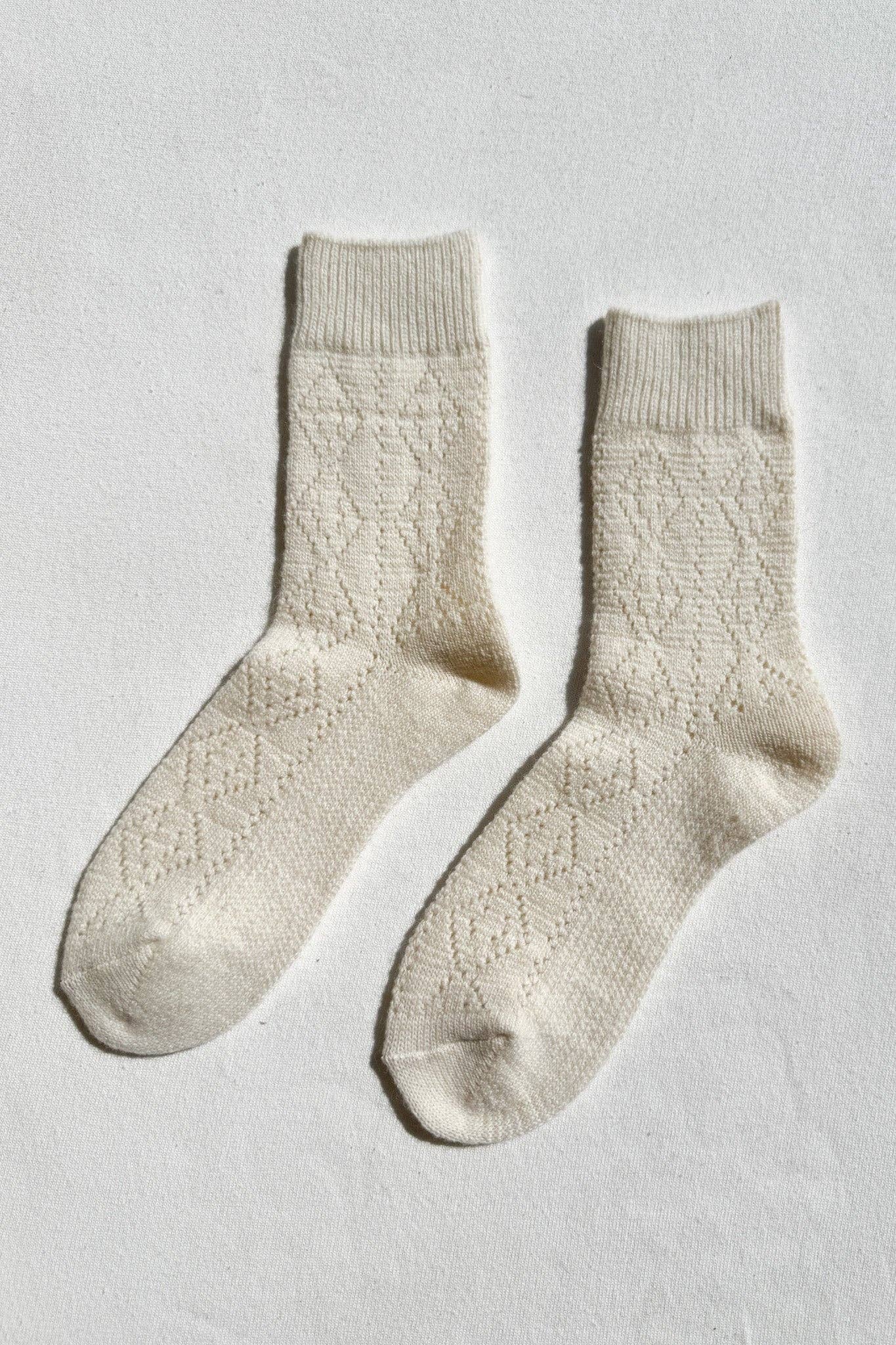 Le Bon Shoppe | Cashmere Pointelle Socks - Cream