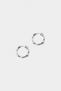 Kara Yoo | Lara Hoops, Medium - Silver