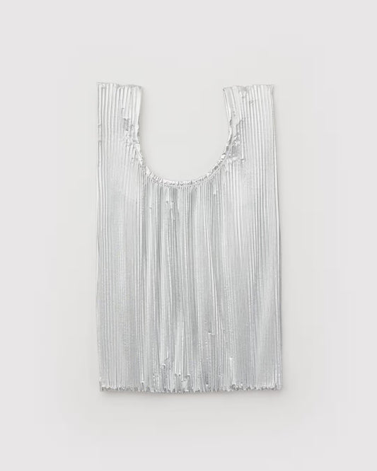Baggu | Pleated Baggu - Chrome Metallic