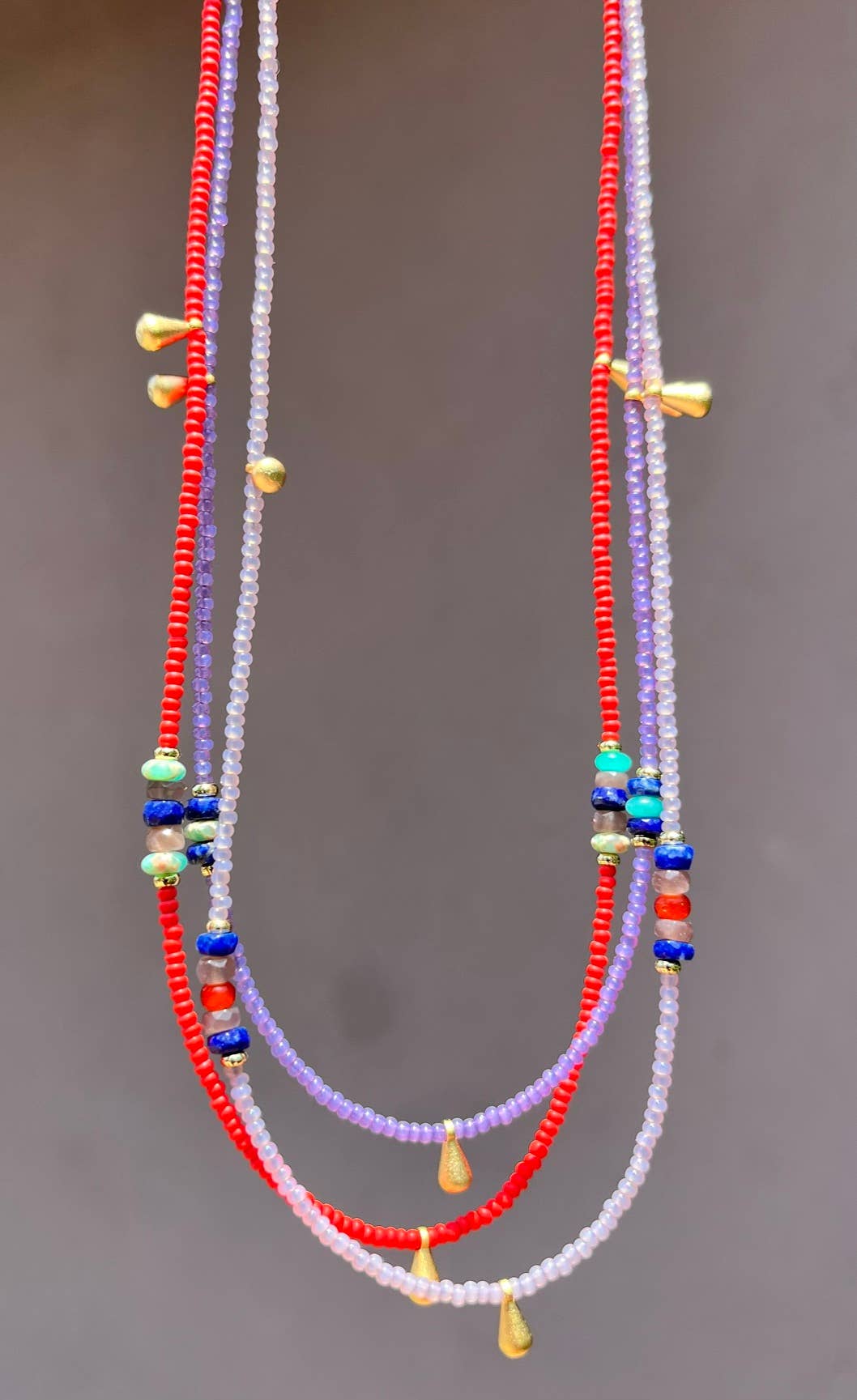 Heather Kahn | Bead Capsule Necklaces - Multiple Colors
