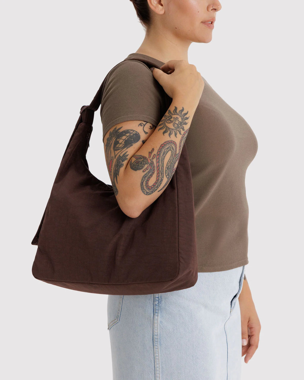 Baggu | Nylon Shoulder Bag - Coffee