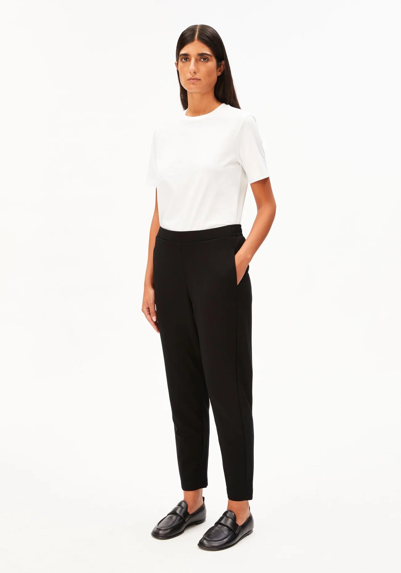 ARMEDANGELS | Jersey Barrel Pant - Black