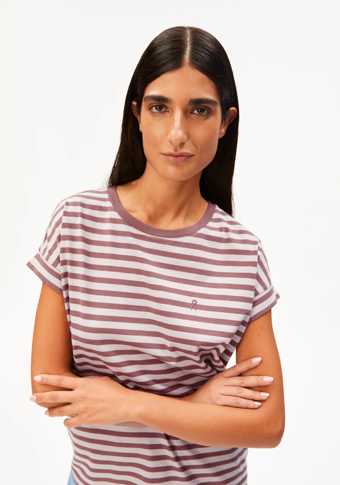ARMEDANGELS | Idaara Stripes - Grape/ Berry