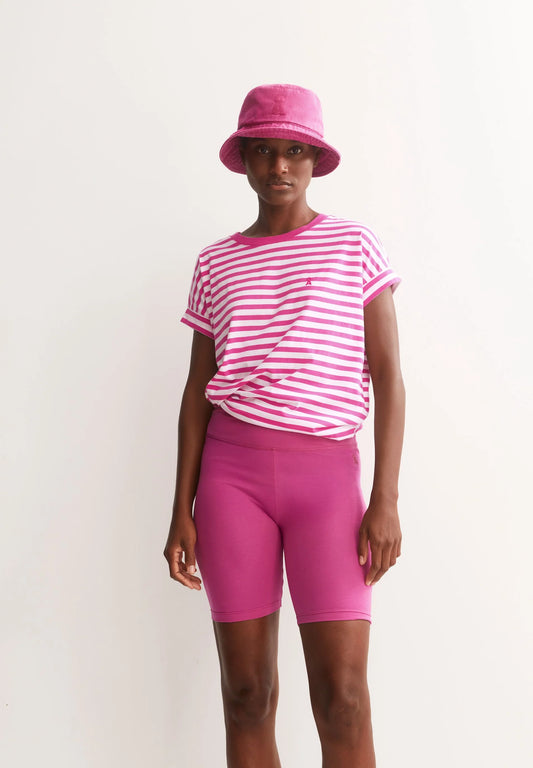 ARMEDANGELS | Idaara Stripes - White + Very Berry