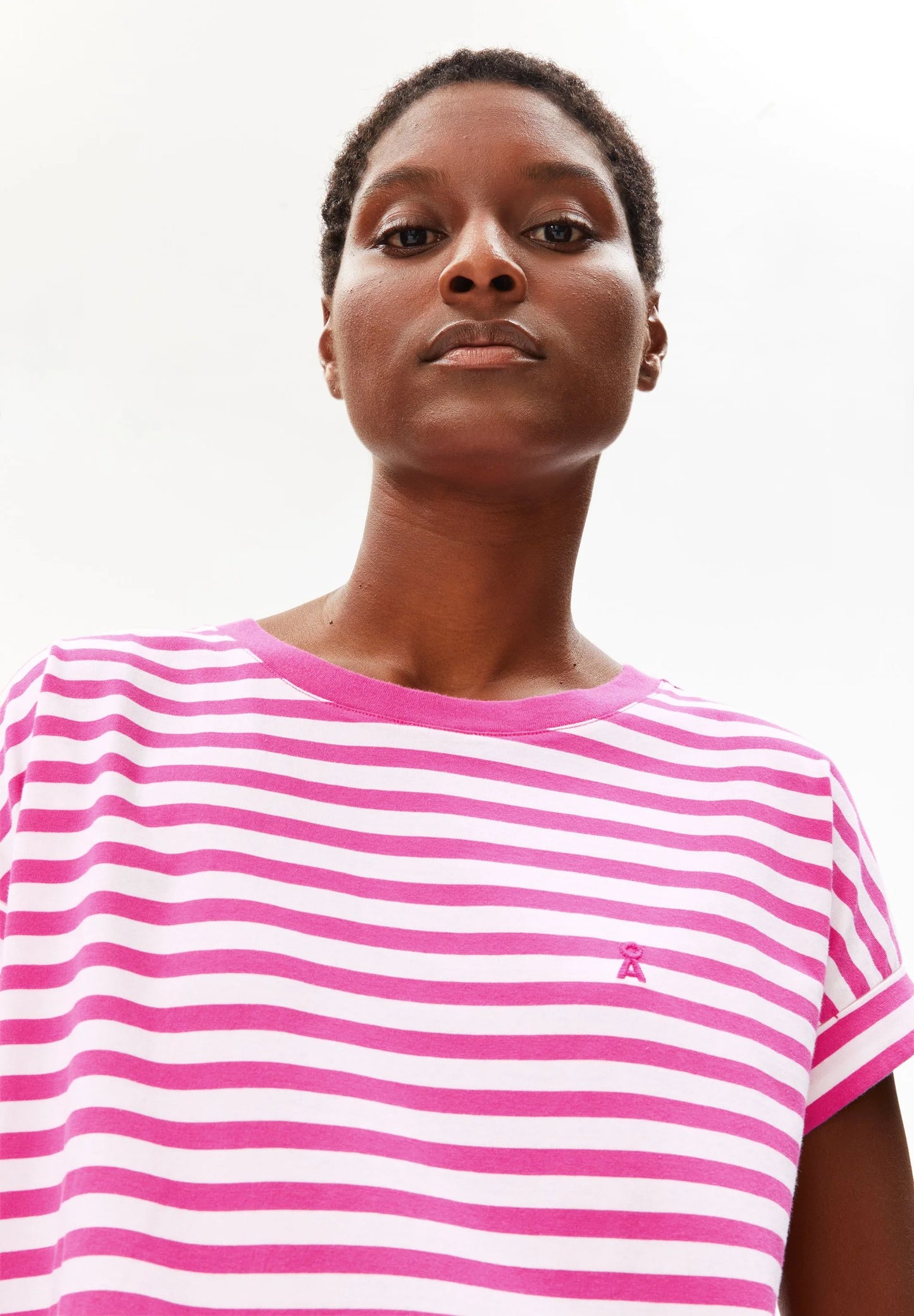 ARMEDANGELS | Idaara Stripes - White + Very Berry