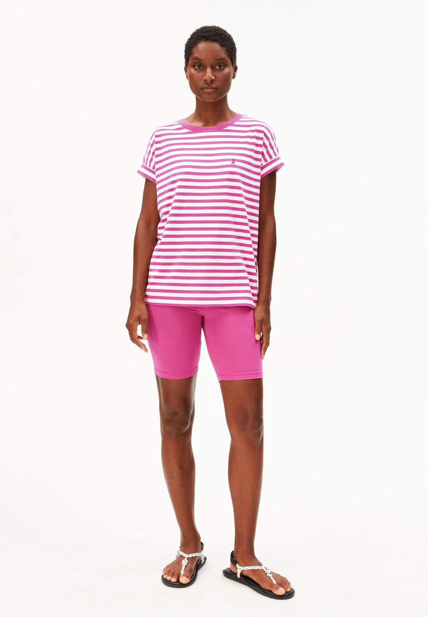 ARMEDANGELS | Idaara Stripes - White + Very Berry