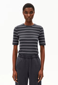 ARMEDANGELS | Jaanisara Fine Stripes Shirts -  Dark Steel/Oatmilk