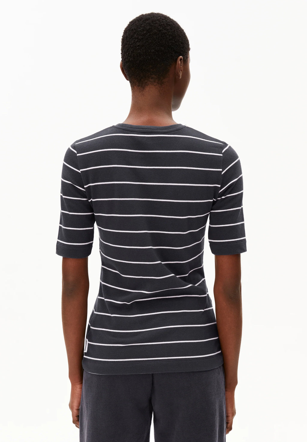 ARMEDANGELS | Jaanisara Fine Stripes Shirts -  Dark Steel/Oatmilk