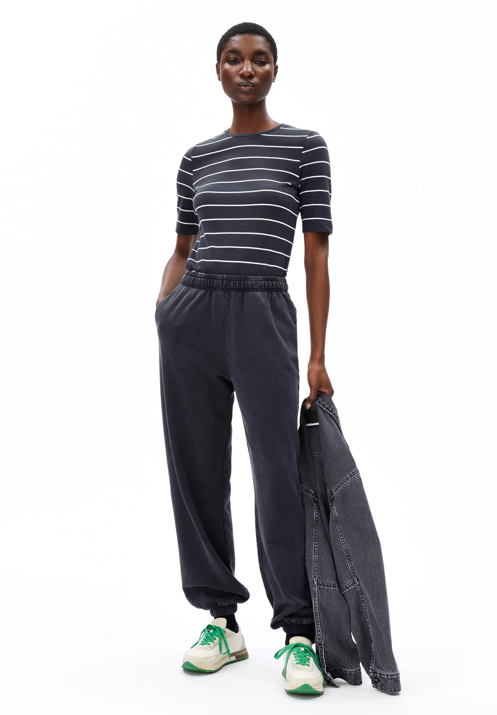 ARMEDANGELS | Jaanisara Fine Stripes Shirts -  Dark Steel/Oatmilk