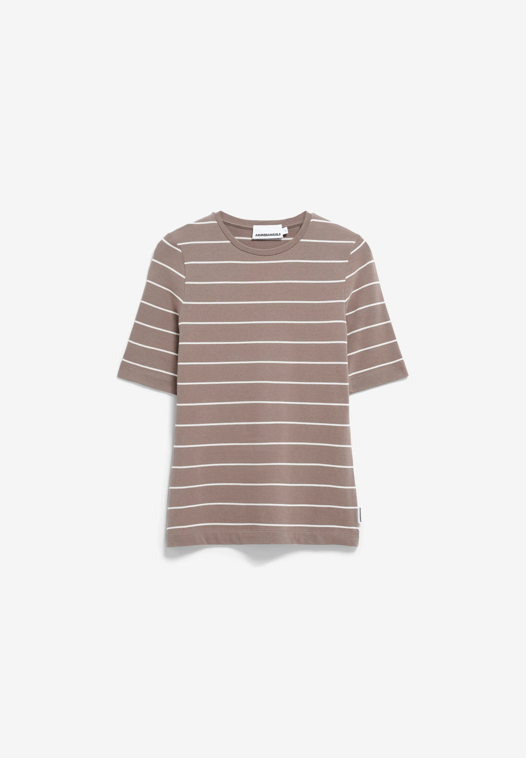 ARMEDANGELS | Jaanisara Fine Stripes Shirts -  Walnut Cream-Oatmilk