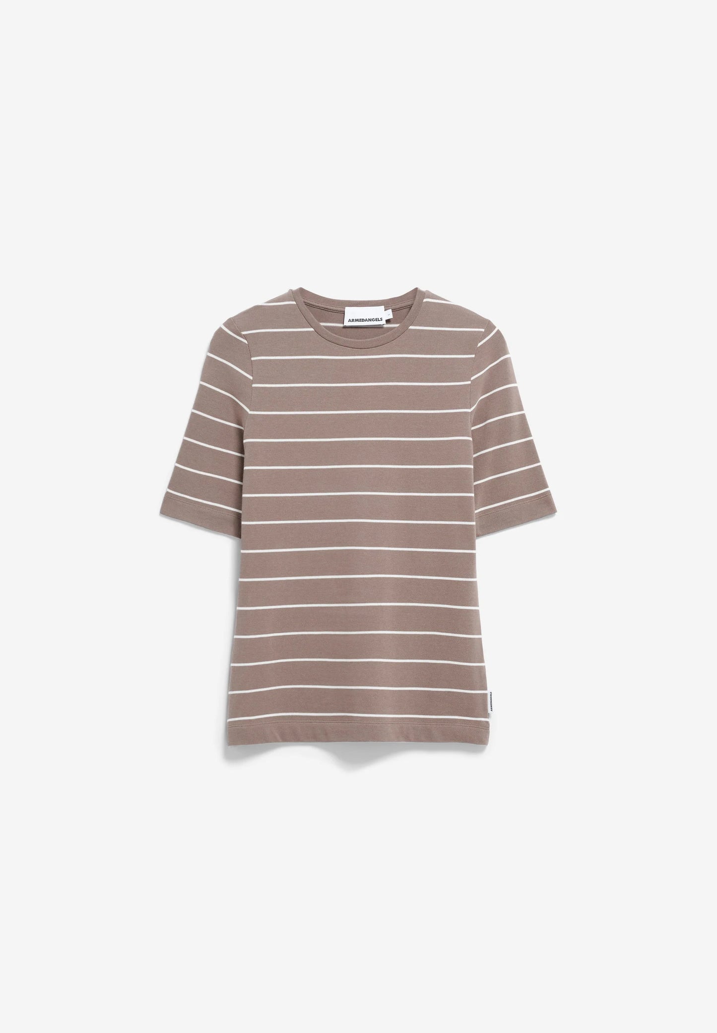Armed Angels | Jaanisara Fine Stripes Shirts -  Walnut Cream-Oatmilk