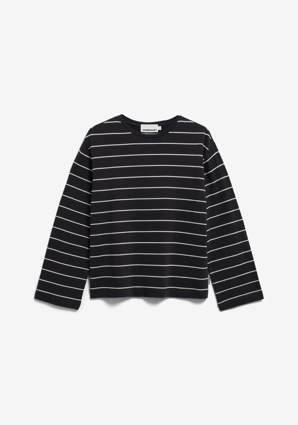 Armed Angels | Marynaa Fine Striped Shirt - Dark Steel / Oatmilk