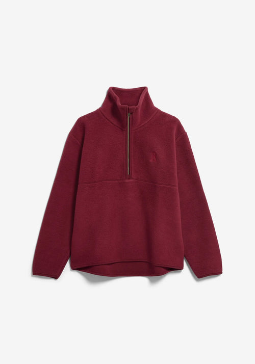 ARMEDANGELS | Haarleenaa Cotton Fleece Sweat - Red Velvet