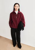 ARMEDANGELS | Haarleenaa Cotton Fleece Sweat - Red Velvet
