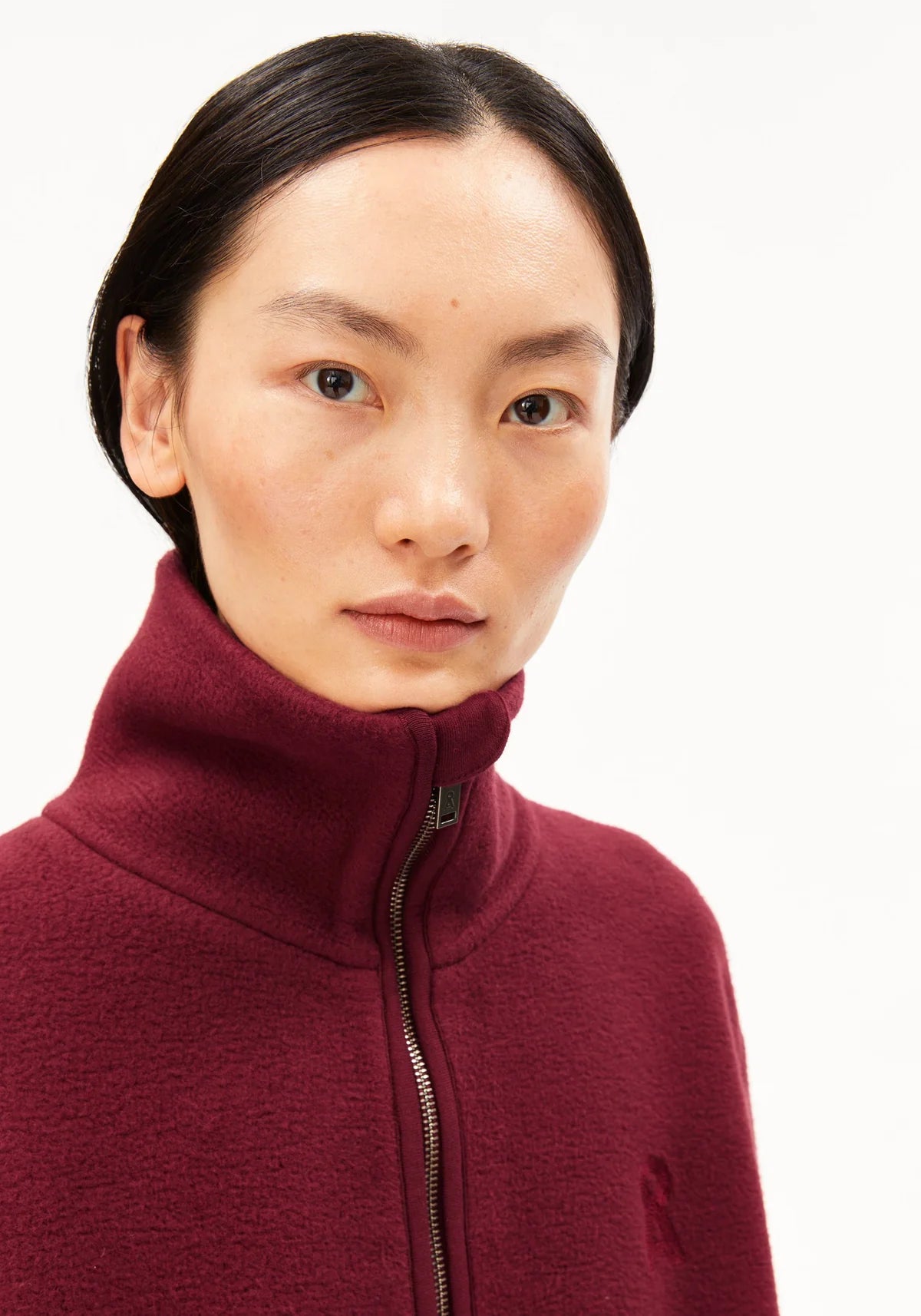 ARMEDANGELS | Haarleenaa Cotton Fleece Sweat - Red Velvet