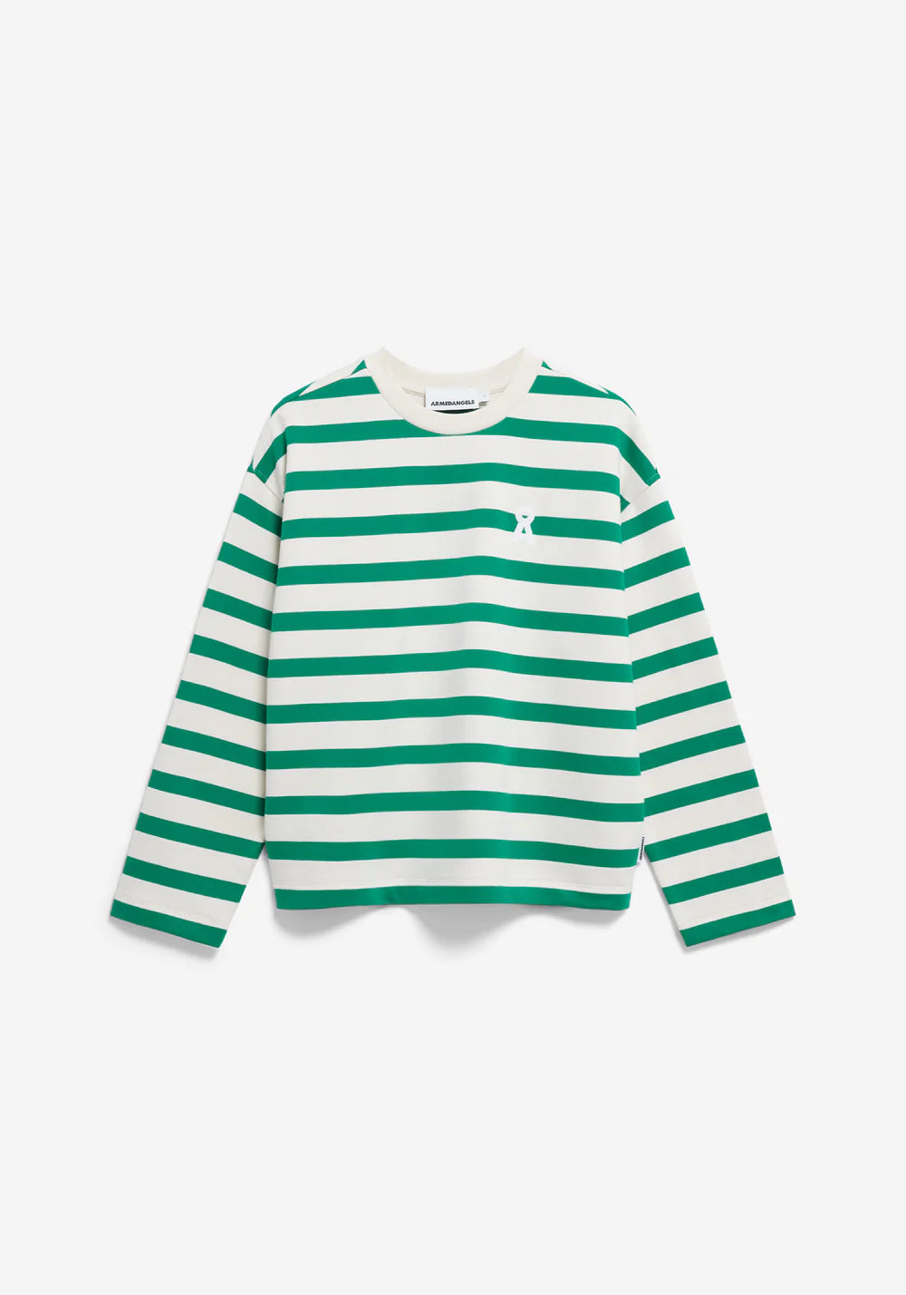 ARMEDANGELS | Frankaa Iconic Å Bold Sweatshirt - Undyed/Emerald Green