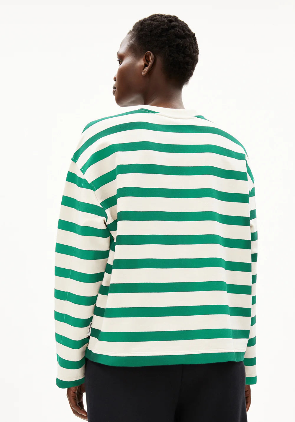 ARMEDANGELS | Frankaa Iconic Å Bold Sweatshirt - Undyed/Emerald Green
