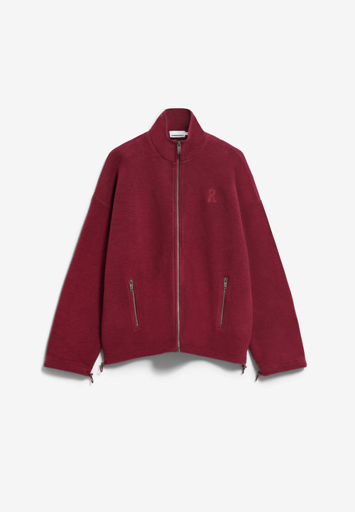 ARMEDANGELS | 100% Organic Cotton Fleece Jacket - Velvet Red