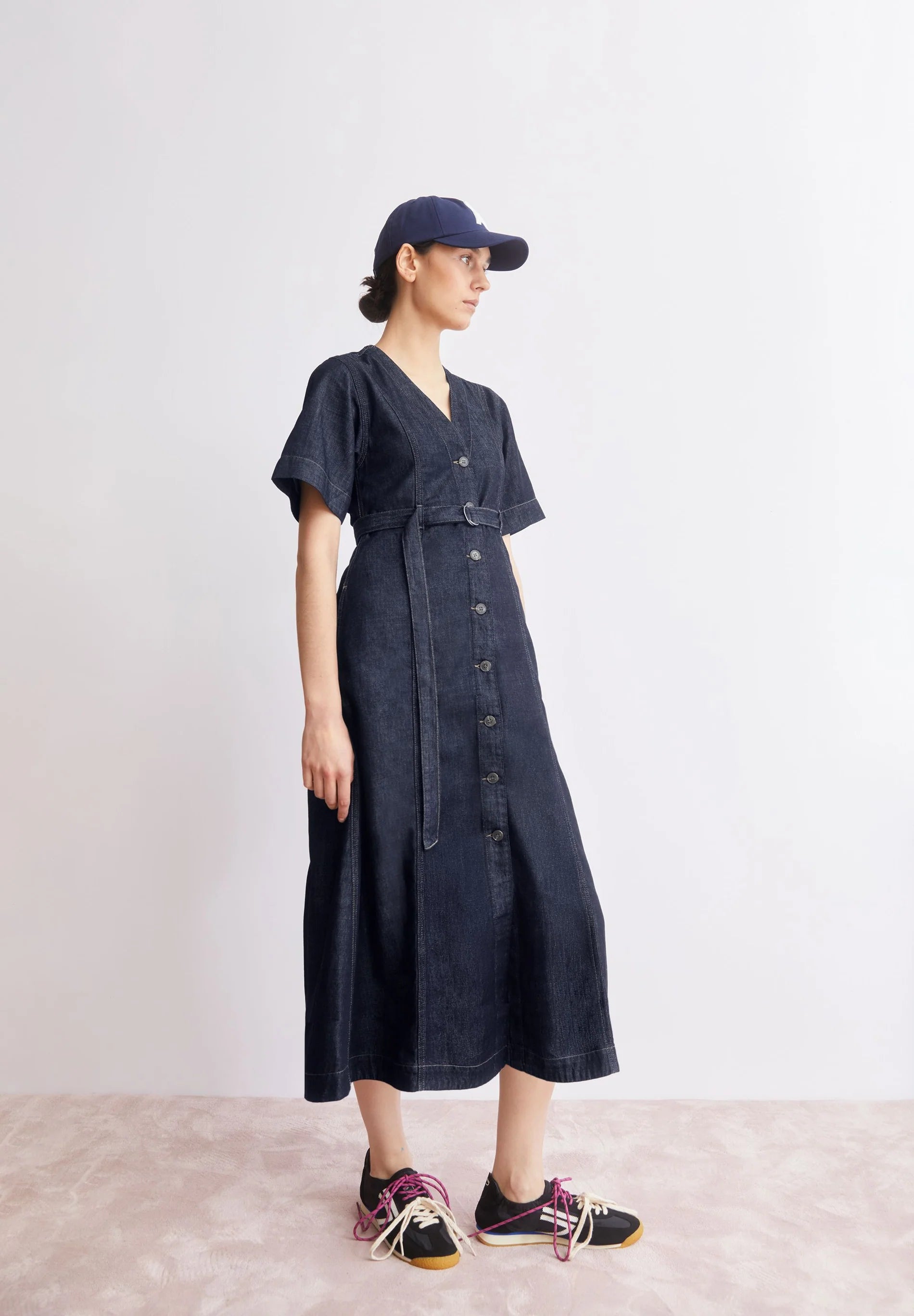ARMEDANGELS | Belted Denim Midi Dress