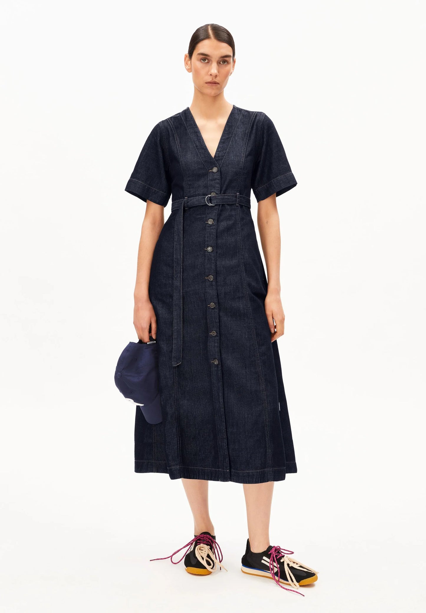 Armed Angels | Belted Denim Midi Dress