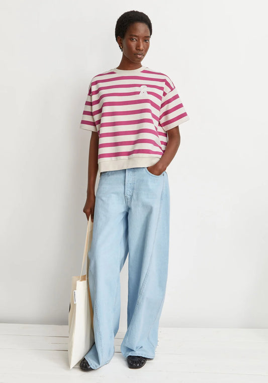 ARMEDANGELS | Bamikka Stripes - Undyed - Very Berry