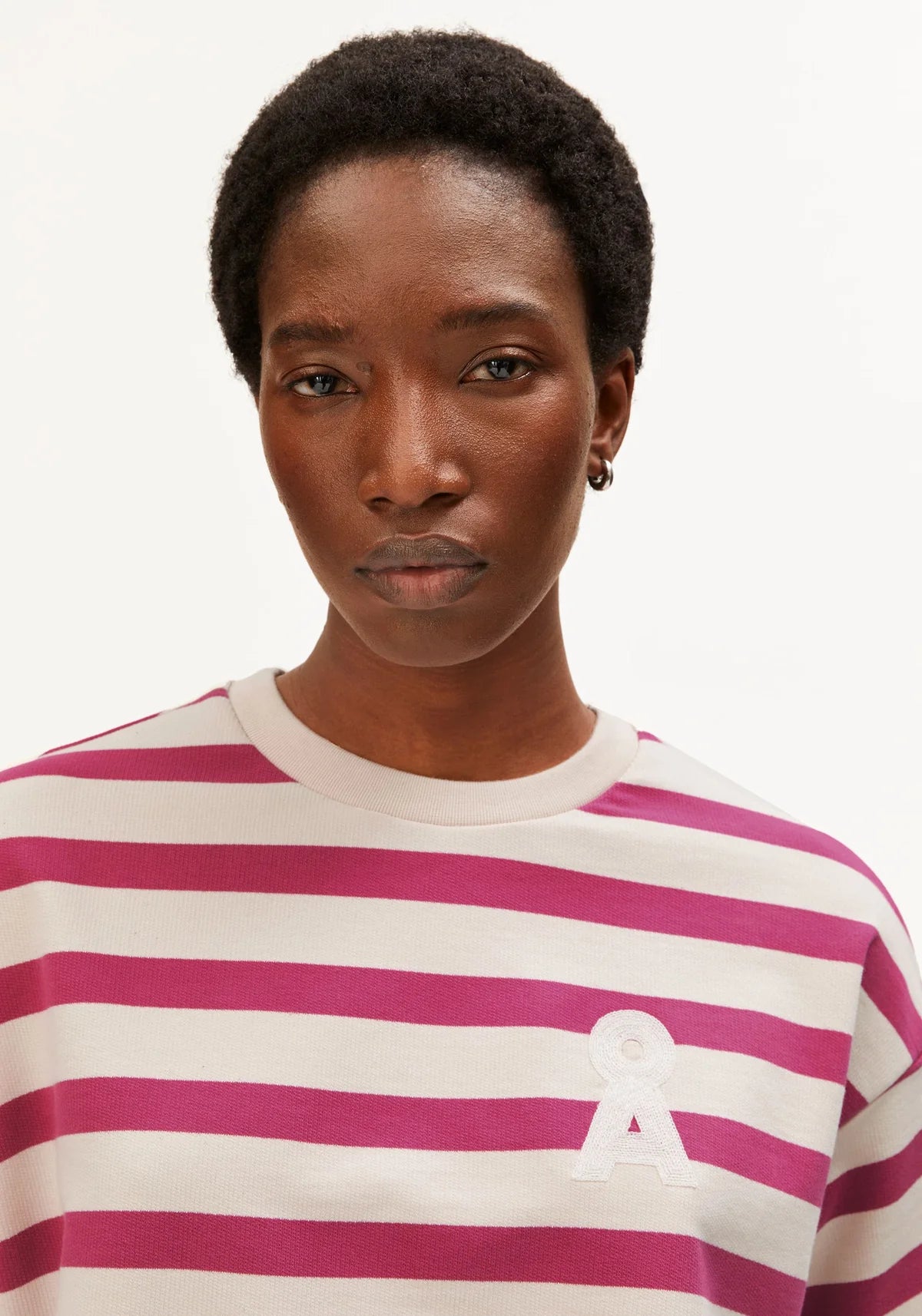 ARMEDANGELS | Bamikka Stripes - Undyed - Very Berry