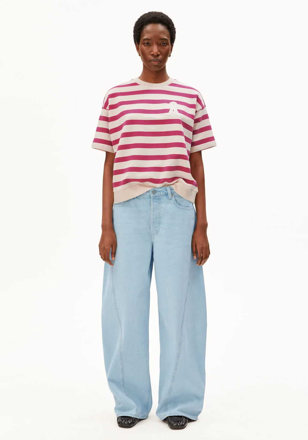 ARMEDANGELS | Bamikka Stripes - Undyed - Very Berry