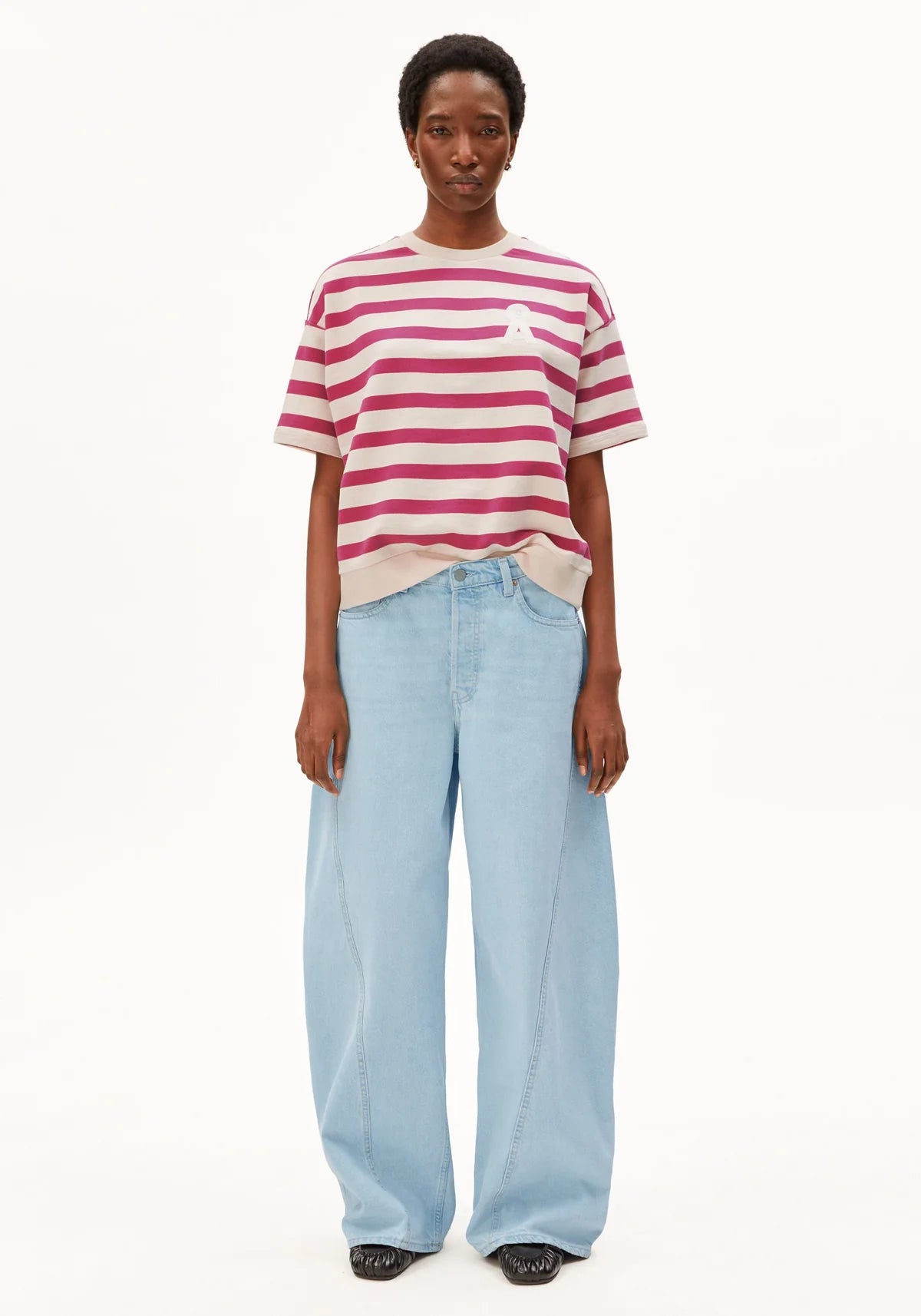 ARMEDANGELS | Bamikka Stripes - Undyed - Very Berry