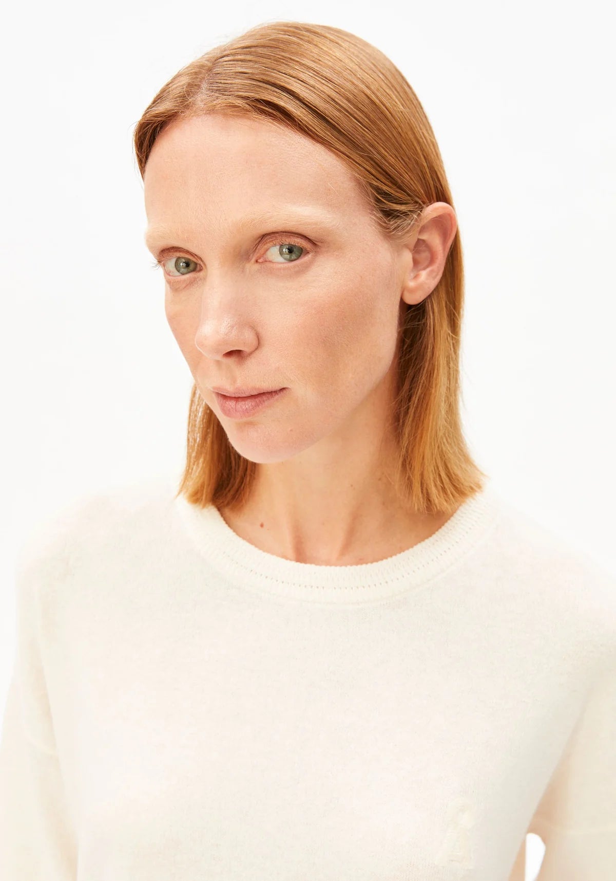 ARMEDANGELS | Short Sleeve Linen Blend Knit Sweater - Undyed
