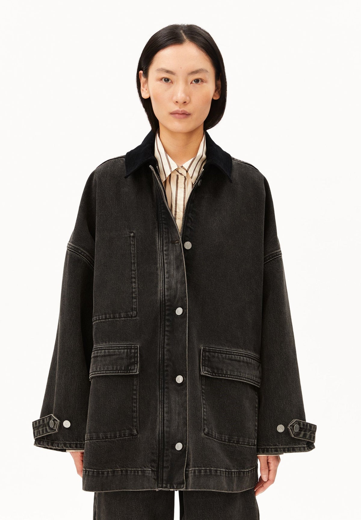 ARMEDANGELS | Cord Collar Denim Jacket - Nutmeg