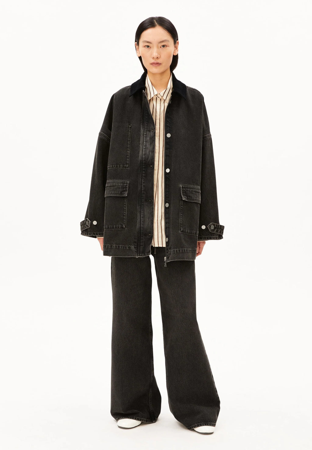 ARMEDANGELS | Cord Collar Denim Jacket - Nutmeg