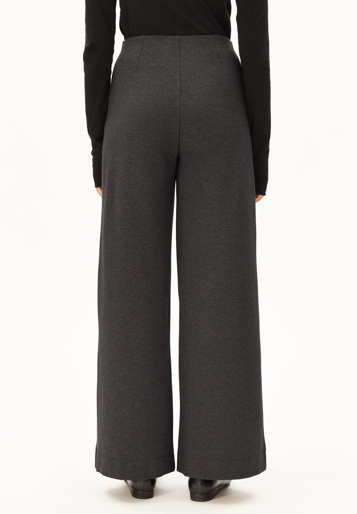 ARMEDANGELS | Basic Wide Leg Jersey Pant - Steel Melange